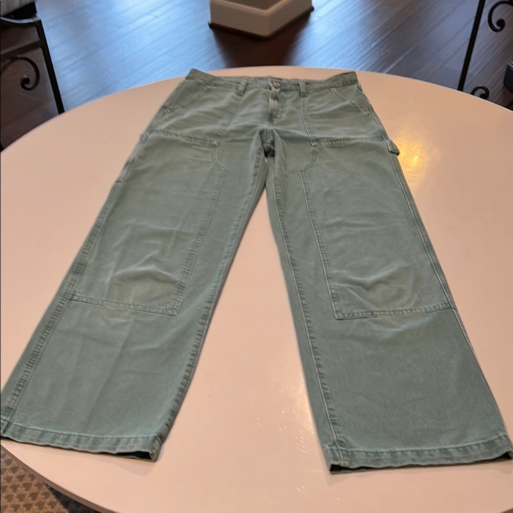 ARIZONA  carpenter jeans aqua marine  high rise Wide-Leg sz 5